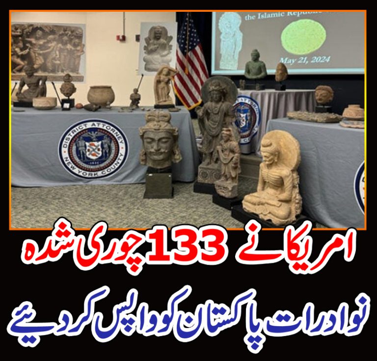 امریکا نے 133 چوری شدہ نوادرات پاکستان کو واپس کر دیئے